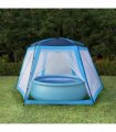 vidaXL Pool Tent Fabric 590x520x250 cm Blue — Size: 590 x 520 x 250 cm