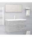 vidaXL Bathroom Furniture Set | Concrete grey | Engineered wood | Medium