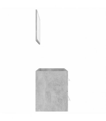 vidaXL Bathroom Furniture Set | Concrete grey | Engineered wood | Medium