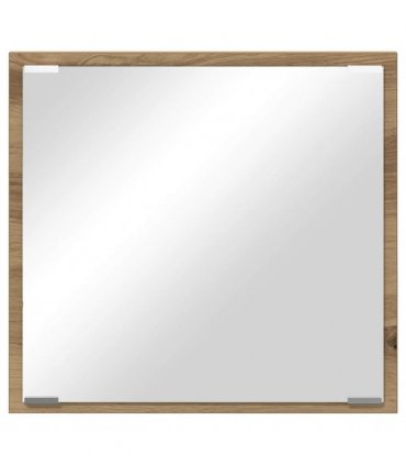 vidaXL LED Bathroom Mirror Wall-mounted Artisan Oak 40 x 37 x 8.5 cm