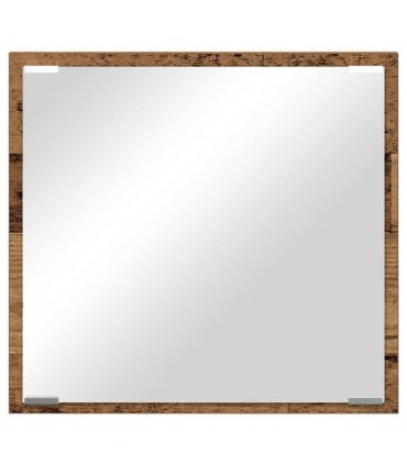 vidaXL LED Bathroom Mirror Old Wood 40 x 37 x 8.5 cm Engineered Wood