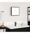 vidaXL LED Bathroom Mirror Black Oak 40 x 37 x 8.5 cm Engineered Wood