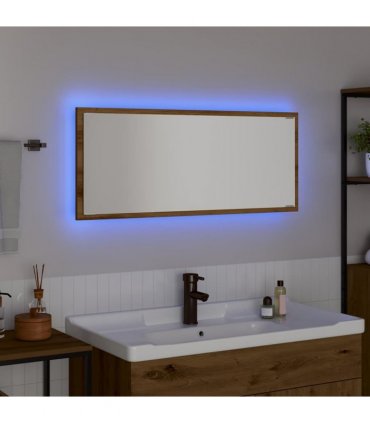 vidaXL Mirror with Mirror Artisan Oak 90 x 8.5 x 37 cm Engineered Wood