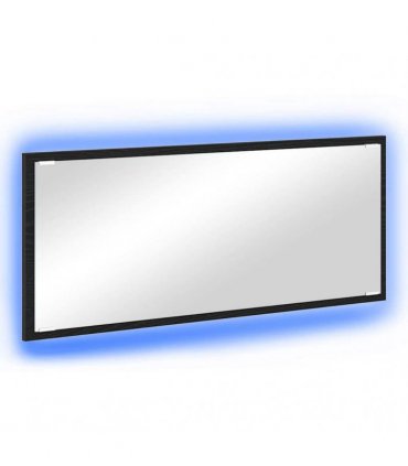vidaXL Mirror Wall-mounted Black Oak 90 x 8.5 x 37 cm Engineered Wood