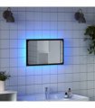 vidaXL LED Bathroom Mirror Brown Oak 60x8.5x38 cm Engineered Wood