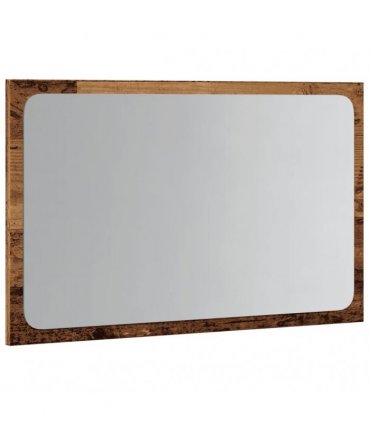 vidaXL Bathroom Mirror with LED Light Old Wood 60x8.5x38 cm