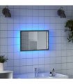 vidaXL LED Bathroom Mirror Grey Sonoma 60x8.5x38 cm Engineered Wood