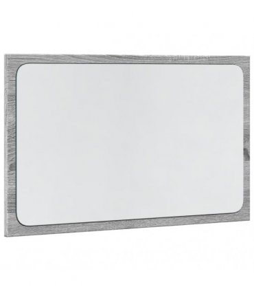 vidaXL LED Bathroom Mirror Grey Sonoma 60x8.5x38 cm Engineered Wood
