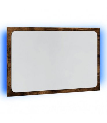 vidaXL LED Bathroom Mirror Sonoma Oak 60x8.5x38 cm Engineered Wood — Colour: smoked oak