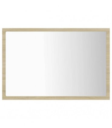 vidaXL LED Bathroom Mirror Sonoma Oak 60x8.5x37 cm Acrylic