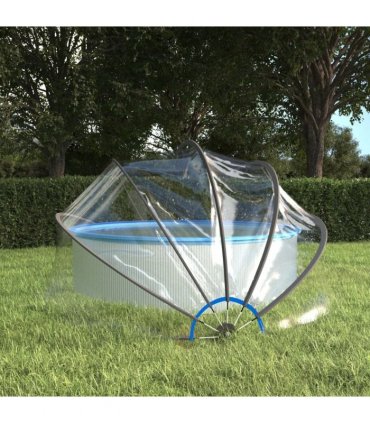 vidaXL Pool Dome Round 376x188 cm PVC — Size: 376 x 188 cm