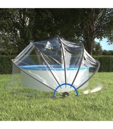 vidaXL Pool Dome Round 467x234 cm PVC — Size: 467 x 234 cm
