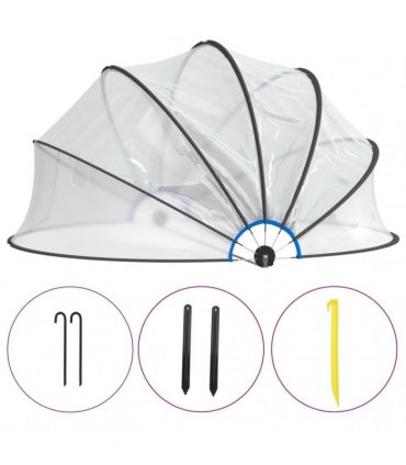 vidaXL Pool Dome Round 467x234 cm PVC — Size: 467 x 234 cm