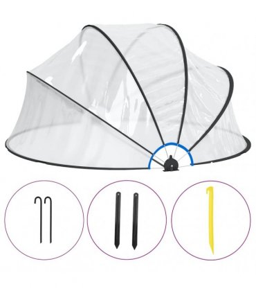 vidaXL Pool Dome Round 315x158 cm PVC — Size: 315 x 158 cm