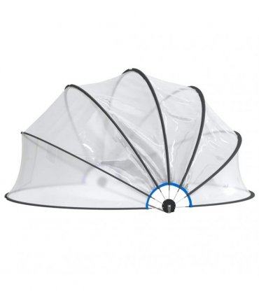vidaXL Pool Dome Round 406x203 cm PVC — Size: 406 x 203 cm