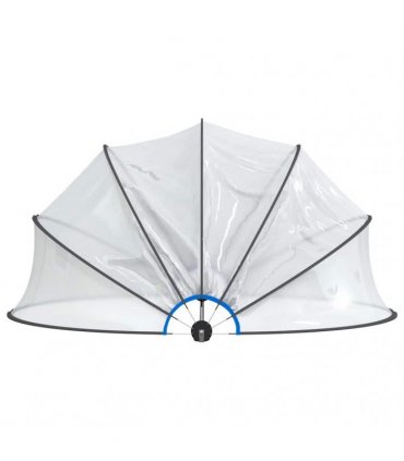 vidaXL Pool Dome Round 406x203 cm PVC — Size: 406 x 203 cm