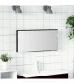 vidaXL Mirror Black oak 80 x 37 cm Glass and Engineered Wood