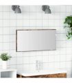 vidaXL Mirror Wall-mounted Brown 80 x 37 cm Glass and Engineered Wood — Colour: Smoked oak