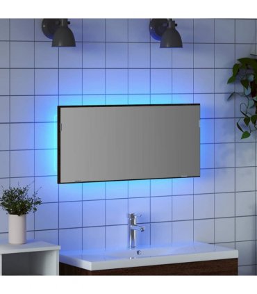 vidaXL Mirror Brown oak 80 x 37 cm Glass and Engineered Wood