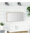 vidaXL Mirror Artisan oak 80 x 37 cm Glass and Engineered Wood