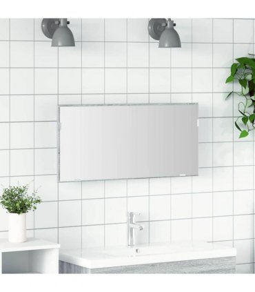 vidaXL Mirror High grey sonoma 80 x 37 cm Glass and Engineered Wood