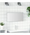 vidaXL Mirror High grey sonoma 80 x 37 cm Glass and Engineered Wood