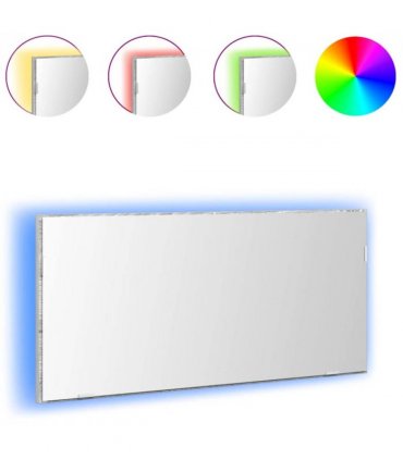 vidaXL Mirror High grey sonoma 80 x 37 cm Glass and Engineered Wood