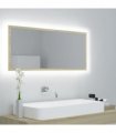 vidaXL LED Bathroom Mirror Sonoma Oak 100x8.5x37 cm Acrylic