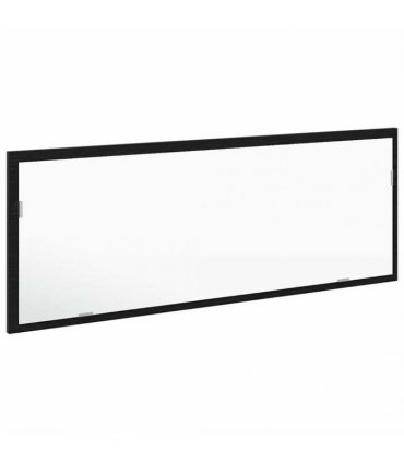 vidaXL LED Bathroom Mirror Black Oak 100 x 8.5 x 37 cm Glass