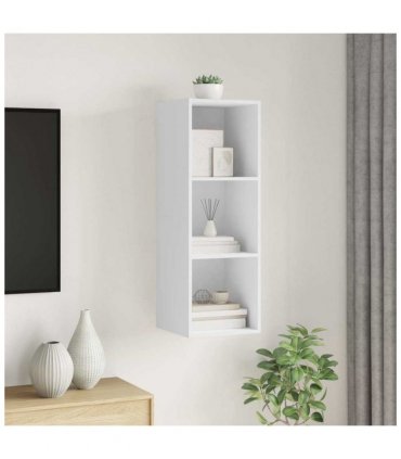 vidaXL Wall-mounted TV Cabinet White 37x37x107 cm Engineered Wood