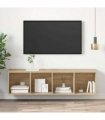 vidaXL Wall-mounted TV Cabinet Sonoma Oak 37x37x142.5 cm Engineered Wood