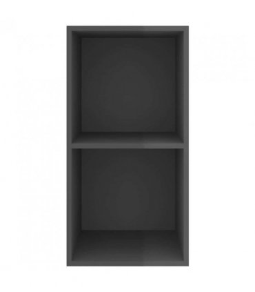 vidaXL Wall-mounted TV Cabinet High Gloss Grey 37x37x72 cm Engineered Wood