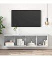 vidaXL Wall-mounted TV Cabinet White 37x37x142.5 cm Engineered Wood