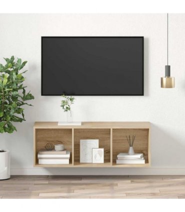 vidaXL Wall-mounted TV Cabinet Sonoma Oak 37x37x107 cm Engineered Wood