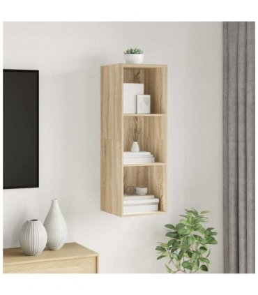 vidaXL Wall-mounted TV Cabinet Sonoma Oak 37x37x107 cm Engineered Wood