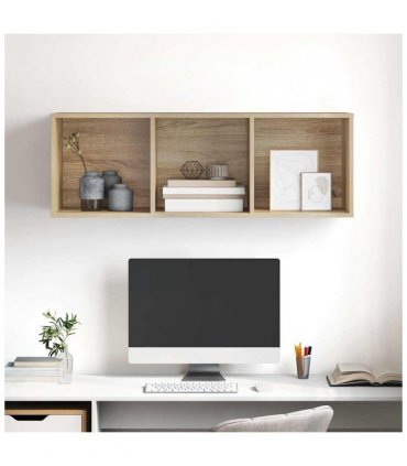 vidaXL Wall-mounted TV Cabinet Sonoma Oak 37x37x107 cm Engineered Wood