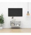 vidaXL Wall-mounted TV Cabinet White 37x37x72 cm Engineered Wood