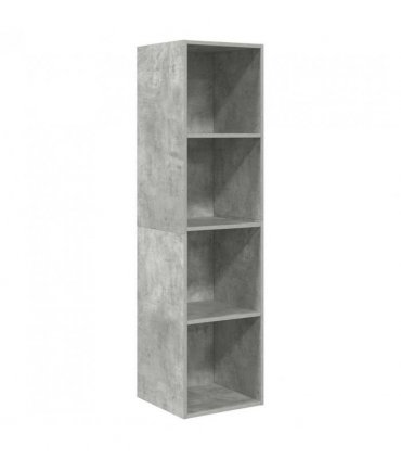 vidaXL Wall-mounted TV Cabinet Concrete Grey 37x37x142.5 cm Engineered Wood