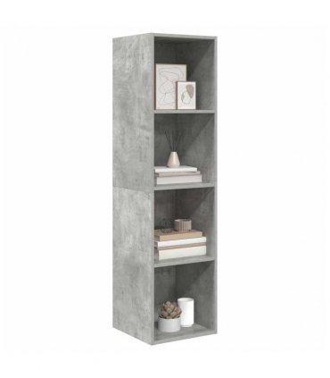 vidaXL Wall-mounted TV Cabinet Concrete Grey 37x37x142.5 cm Engineered Wood