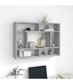 vidaXL Wall Shelf Grey Sonoma 75x16x55 cm Engineered Wood