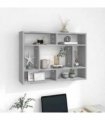vidaXL Wall Shelf Grey Sonoma 75x16x55 cm Engineered Wood