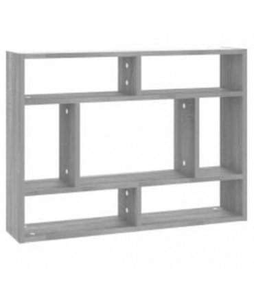 vidaXL Wall Shelf Grey Sonoma 75x16x55 cm Engineered Wood