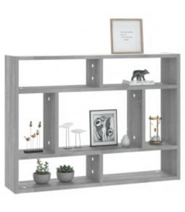 vidaXL Wall Shelf Grey Sonoma 75x16x55 cm Engineered Wood