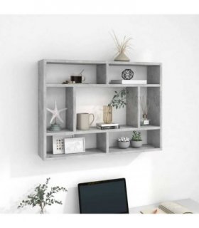 vidaXL Wall Shelf Concrete Grey 75x16x55 cm Engineered Wood