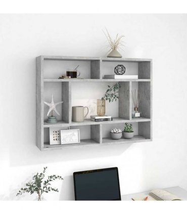 vidaXL Wall Shelf Concrete Grey 75x16x55 cm Engineered Wood