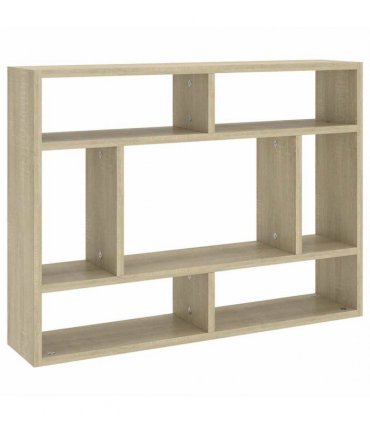 vidaXL Wall Shelf Sonoma Oak 75x16x55 cm Engineered Wood