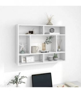 vidaXL Wall Shelf White 75x16x55 cm Engineered Wood