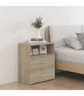 vidaXL Bed Cabinets 2 pcs Sonoma Oak 50x32x60 cm