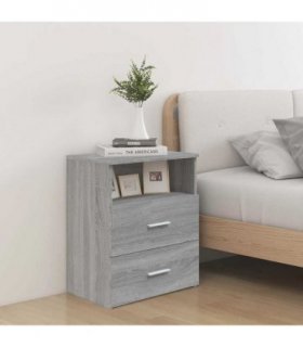 vidaXL Bed Cabinet Grey Sonoma 50x32x60 cm