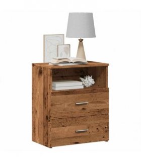 vidaXL Bedside Cabinets 2 pcs Old Wood 50x32x60cm Engineered Wood